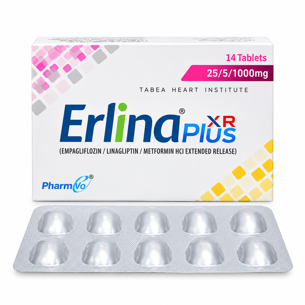 Erlina Plus XR 25/5/1000 mg Tab