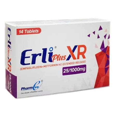 Erli-Plus-XR  25/1000 mg Tab