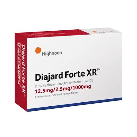 Diajard Forte 12.5/2.5/1000 mg Tab
