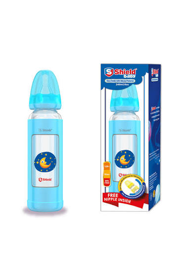 Shield Baby Glass Feeder 240 ml --