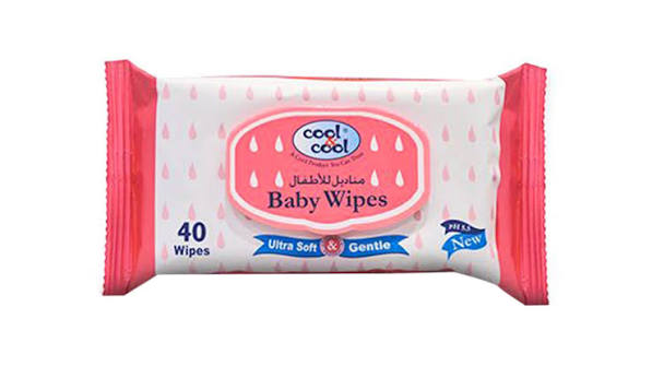 Cool & Cool Baby Wipes 40s - . --