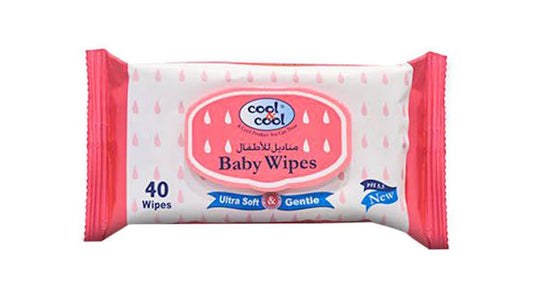 Cool & Cool Baby Wipes 40s - . --