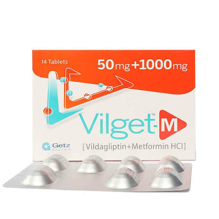 Vilget-M-28s 50/1000 mg Tab