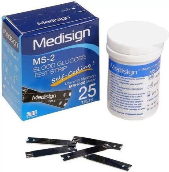 Blood Glucose test Strips ( MS-1)  25*2 . -